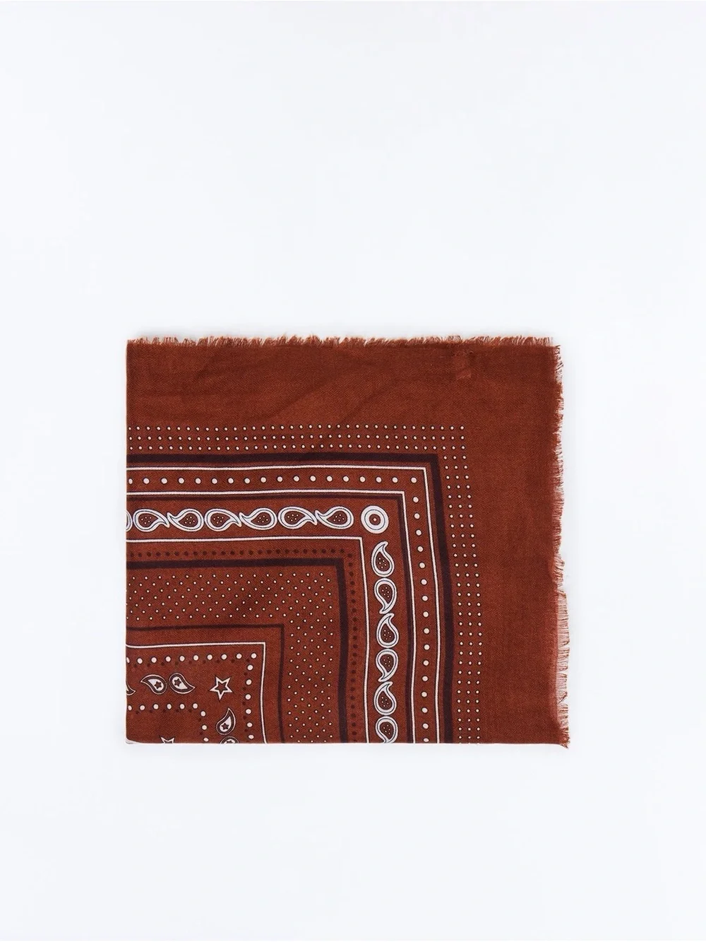Brown Western Heart Oversized Bandana Scarf for Women
